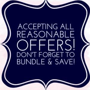 Accepting all reasonable offers! Save more with a bundle of 2 items or more!!